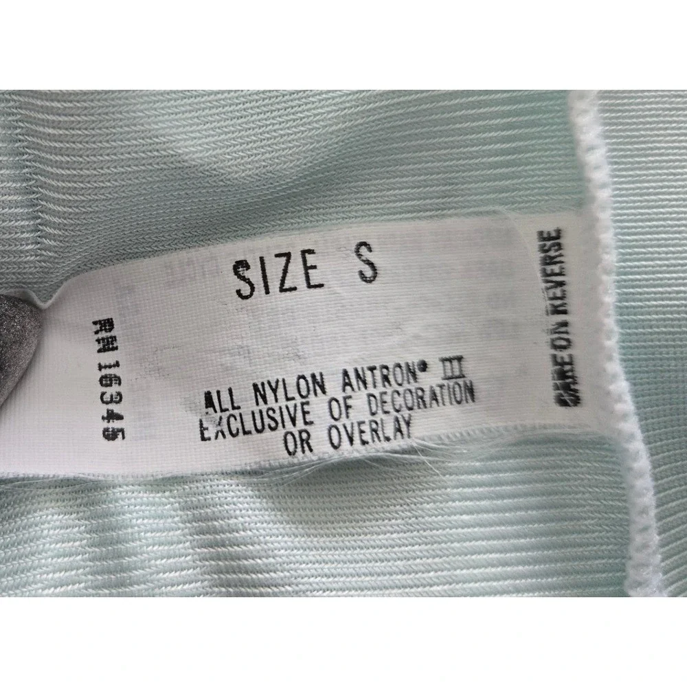 Vtg Vandemere Mint Green Button Front Nightgown Lace Floral Puff Sleeve S Nylon